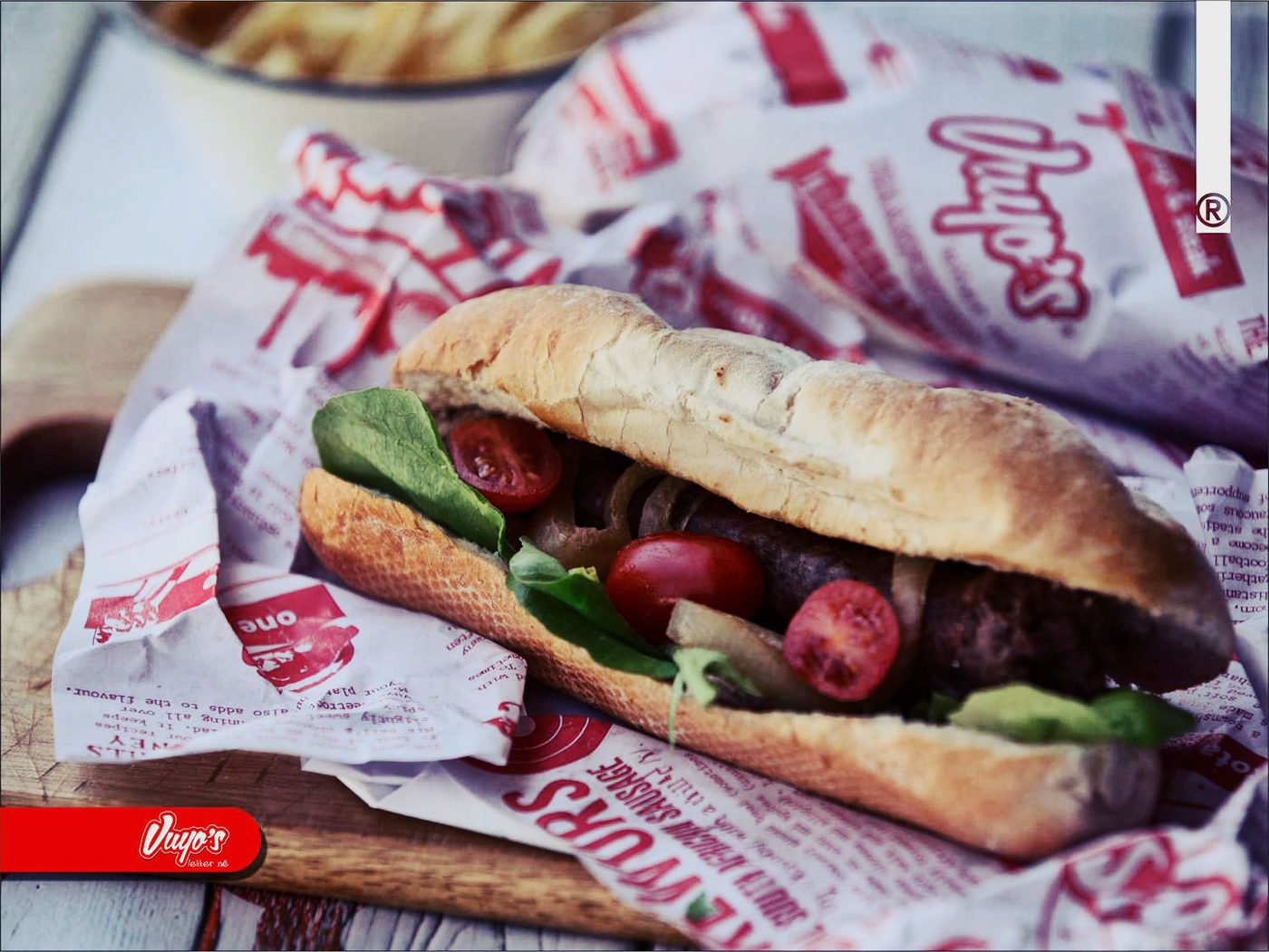 Vuyo's famous gourmet boerie roll