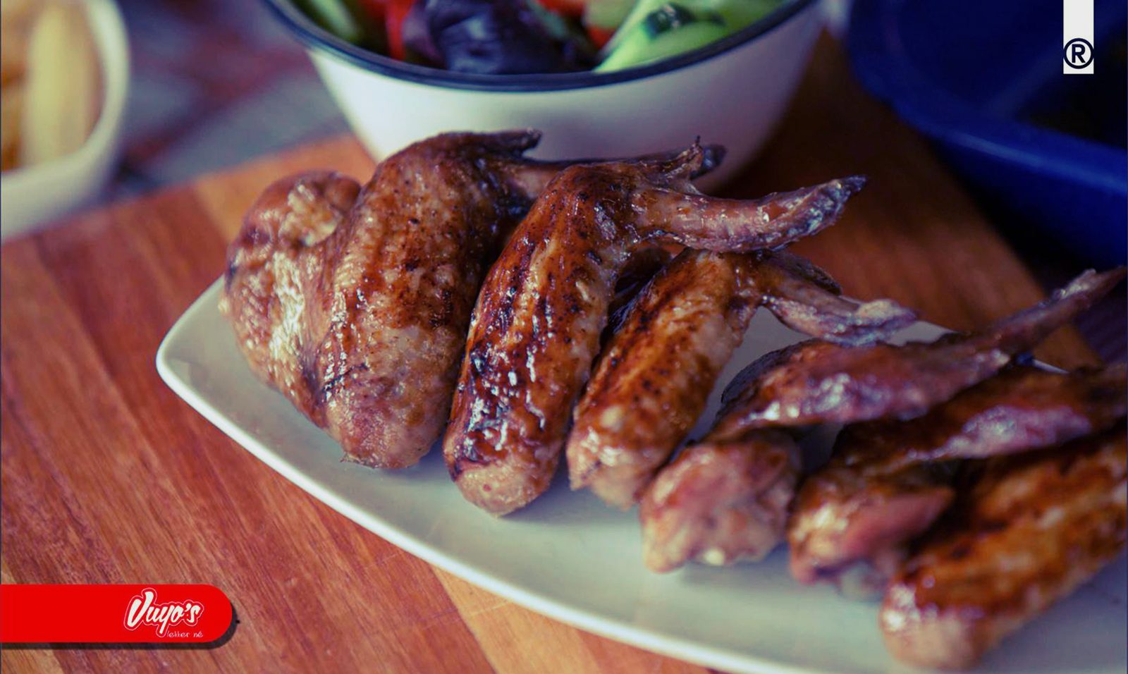 Grilled chicken wings platter