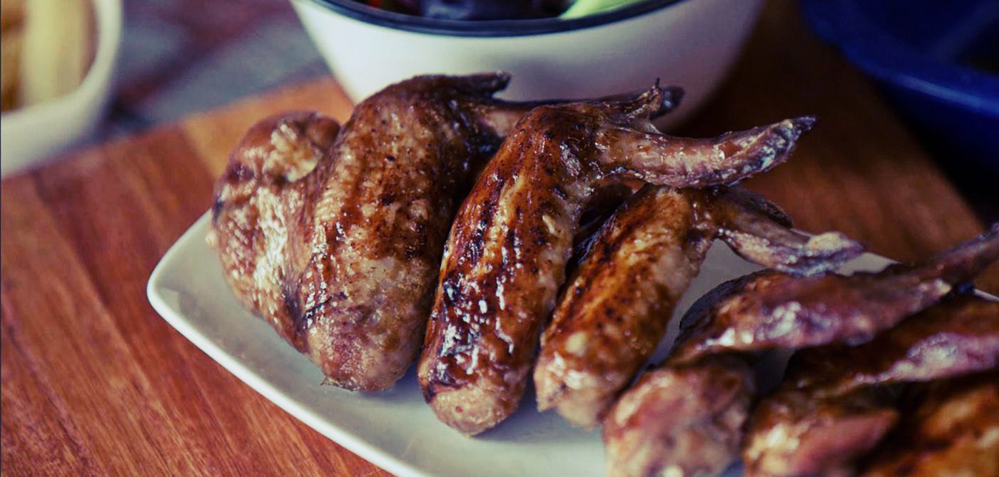 Grilled chicken close up